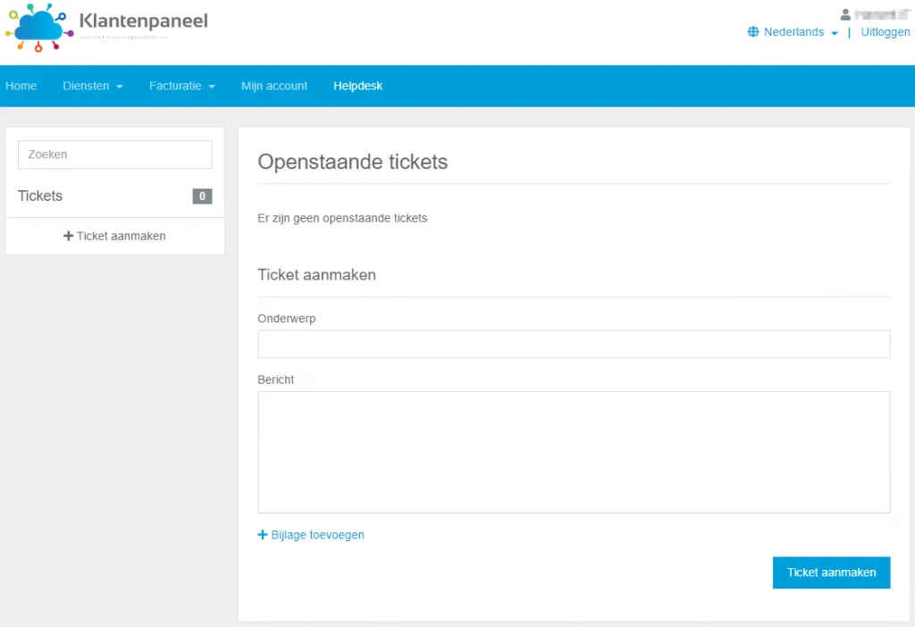 Ticket indienen