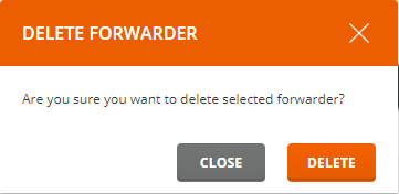 Forwarder verwijderen popup